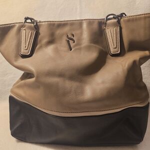 Two-Tone Tan and Black Women's Bag